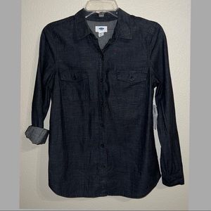 NWT, Old Navy Shirt, Dark Denim, SIZE XS